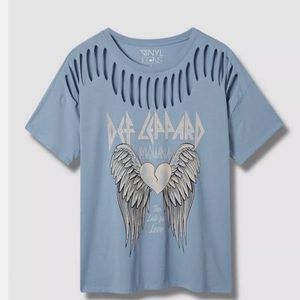 Def Leppard Slashed shirt torrid vinyl icons size 3
